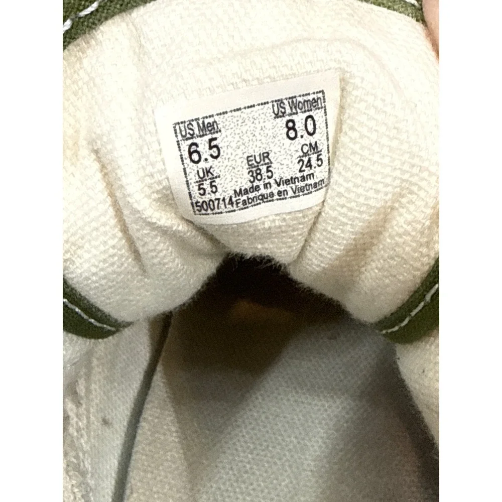 Vans Old Skool Pesto Green Suede Canvas Low Top Skate Shoes Mens 6.5 Womens 8